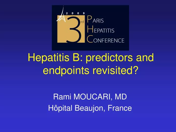 hepatitis b predictors and endpoints revisited