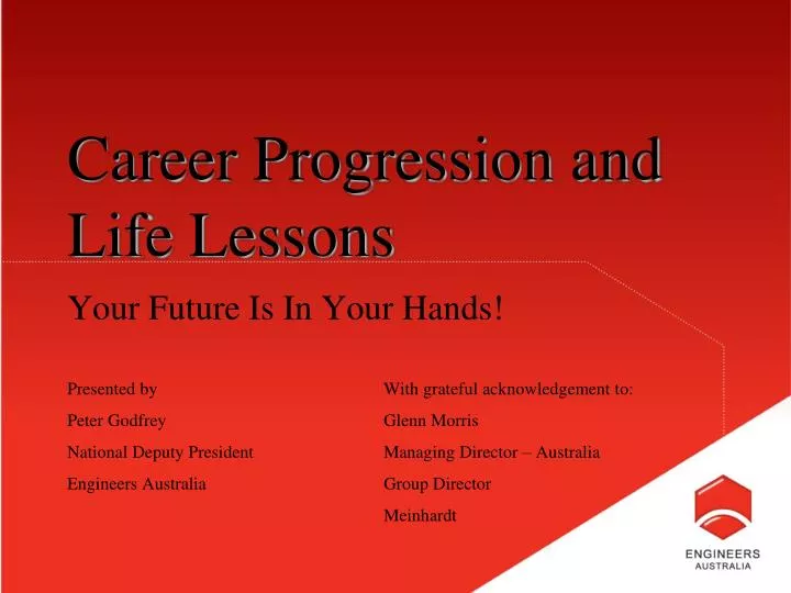 career progression and life lessons