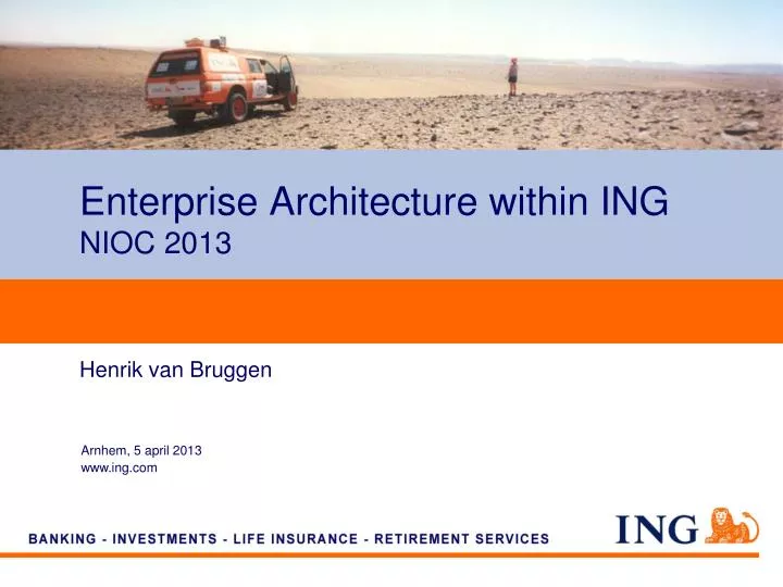 enterprise architecture within ing nioc 2013