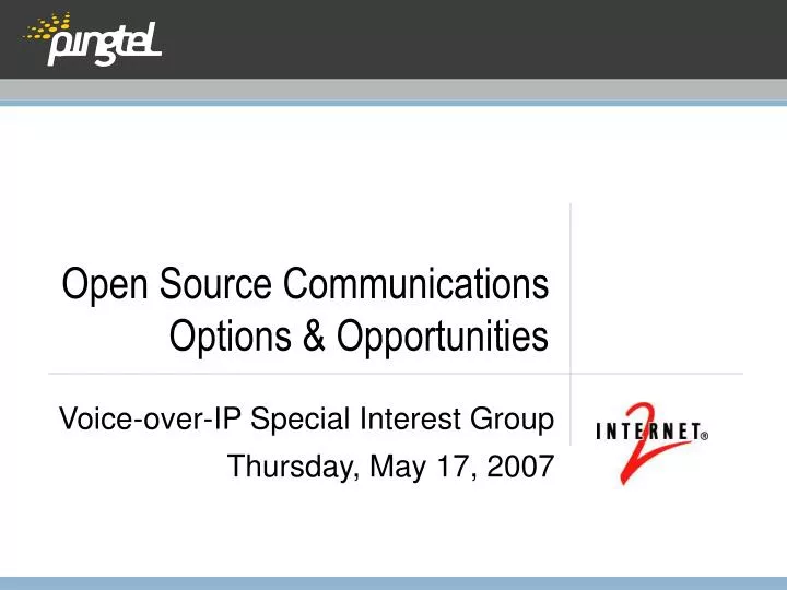 open source communications options opportunities