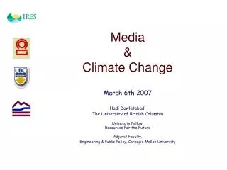 Media &amp; Climate Change