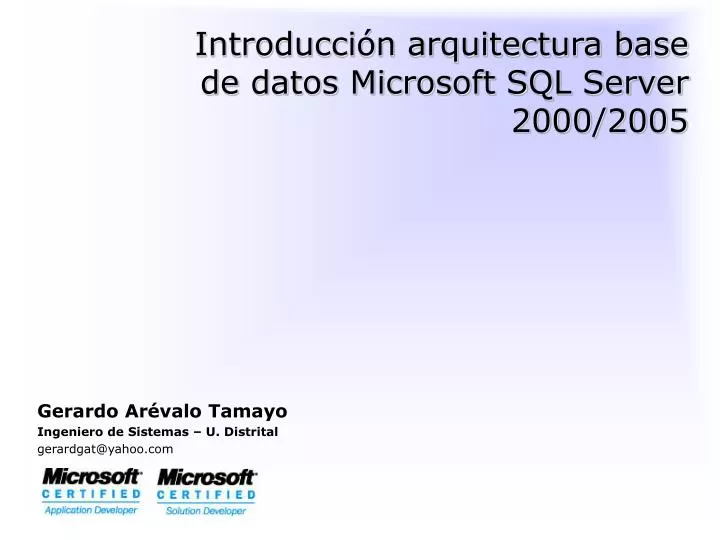 introducci n arquitectura base de datos microsoft sql server 2000 2005