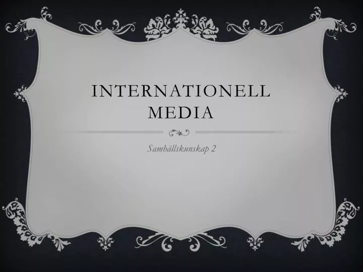internationell media