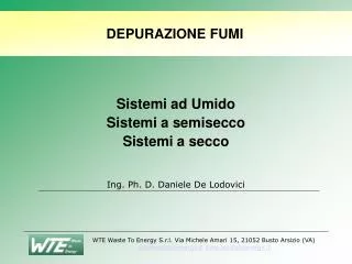 depurazione fumi