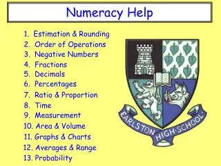 Numeracy Help