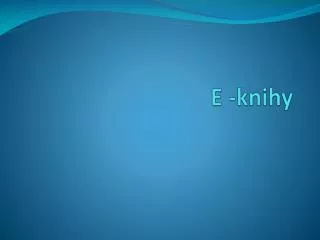 e knihy