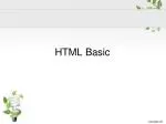 HTML Basic - slide 1