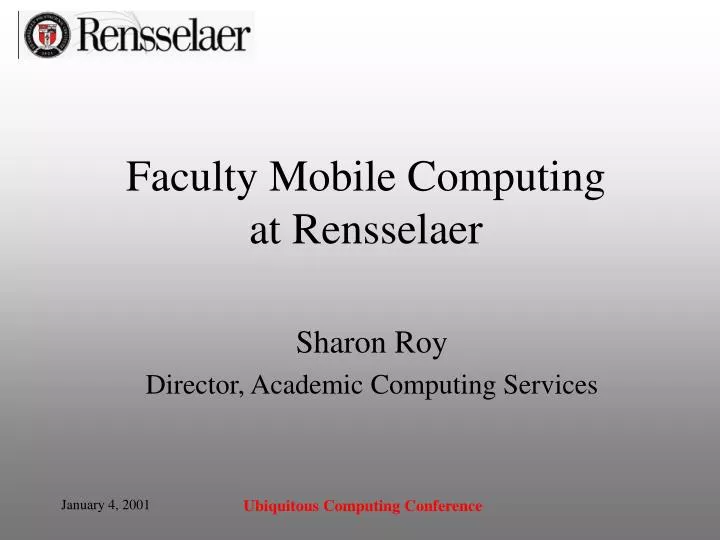 faculty mobile computing at rensselaer