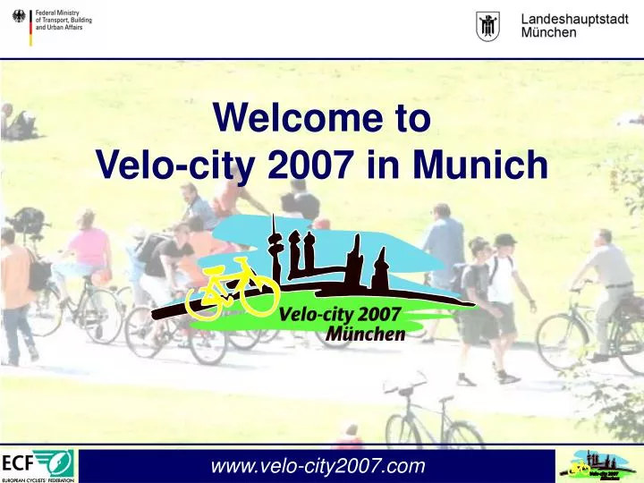 welcome to velo city 2007 in munich