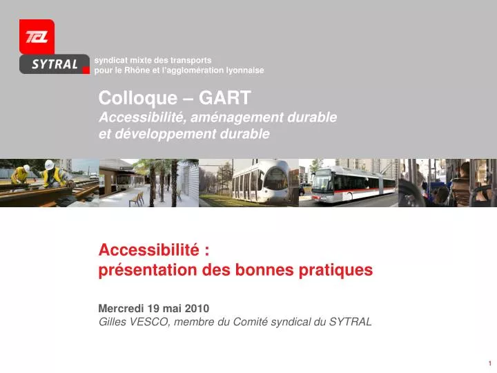 colloque gart accessibilit am nagement durable et d veloppement durable