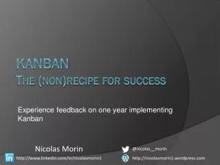 Kanban The (non)recipe for success