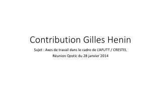 contribution gilles henin