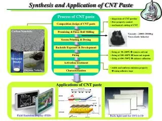 Synthesis and Application of CNT Paste