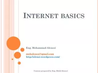 Internet basics