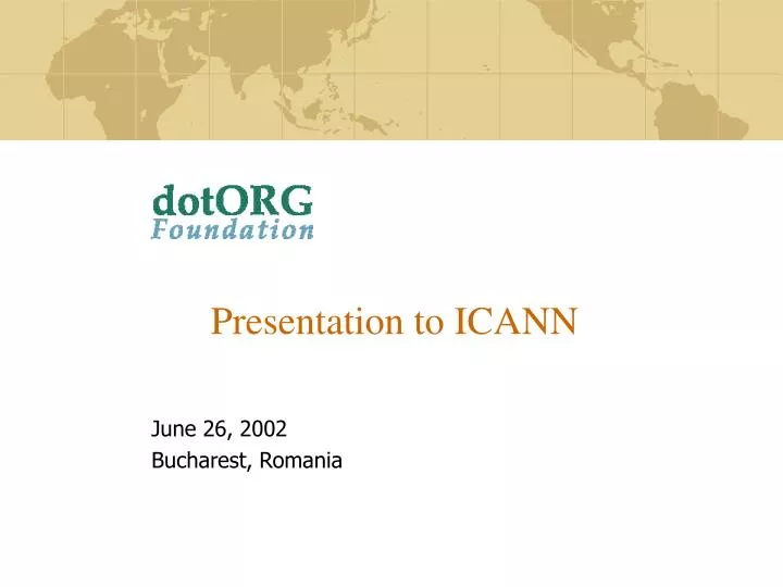 presentation to icann