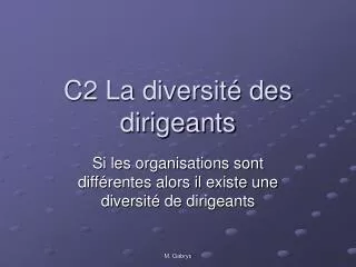 c2 la diversit des dirigeants