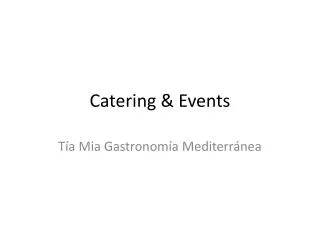 catering events