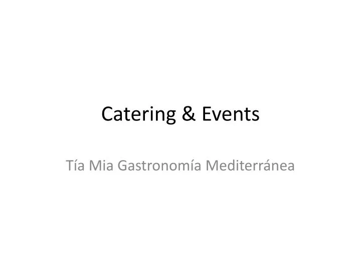 catering events