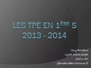 guy boudenc lyc e saint joseph gaillac gboudenc@ac toulouse fr