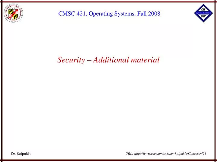 security additional material