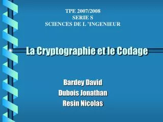 la cryptographie et le codage