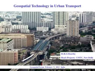 Geospatial Technology in Urban Transport