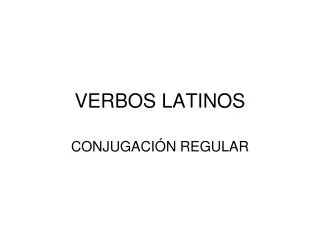 verbos latinos