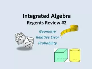 Integrated Algebra Regents Review #2