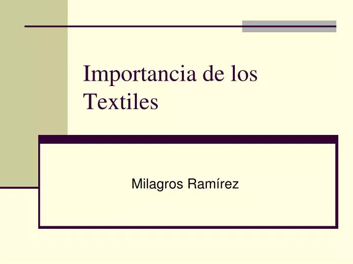 importancia de los textiles
