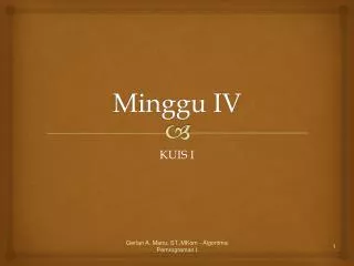 minggu iv