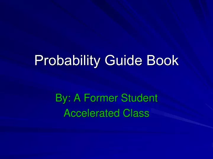 probability guide book