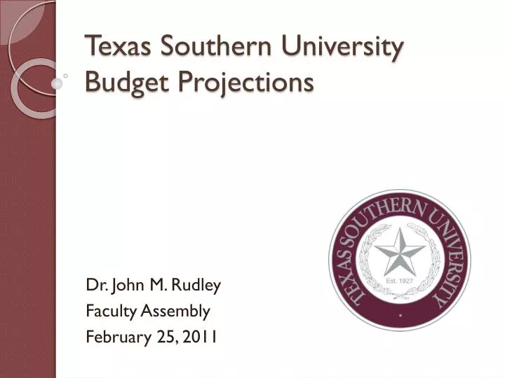 texas southern university budget projections