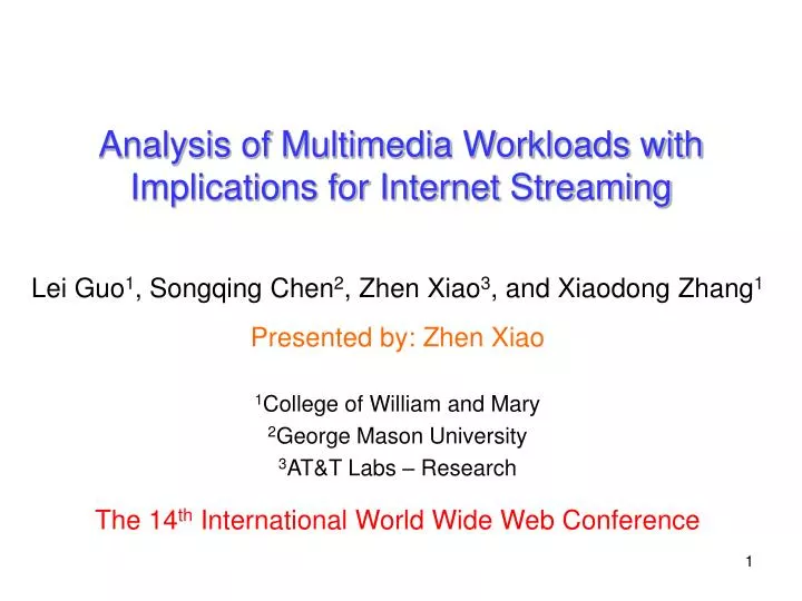 analysis of multimedia workloads with implications for internet streaming