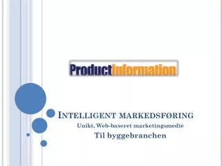 intelligent markedsf ring