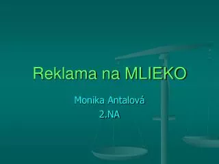 reklama na mlieko