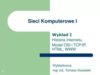 sieci komputerowe i