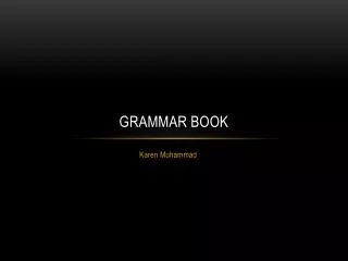 grammar book