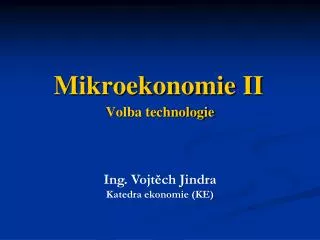volba technologie