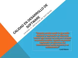 calidad en desarrollo de software