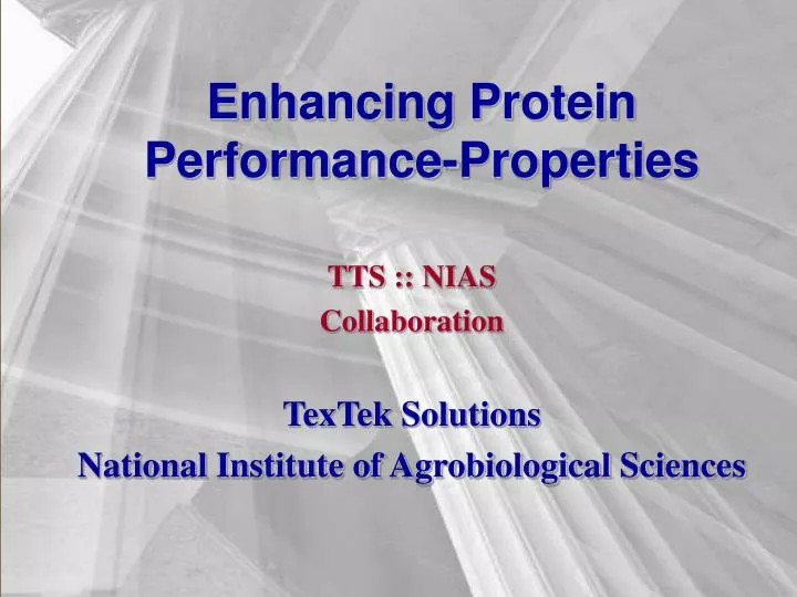 enhancing protein performance properties