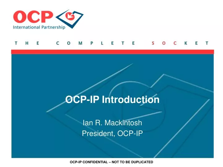 ocp ip introduction