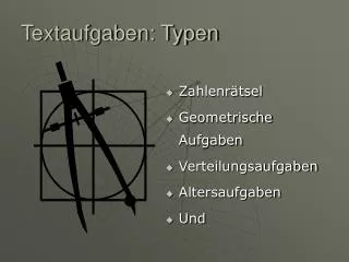 textaufgaben typen