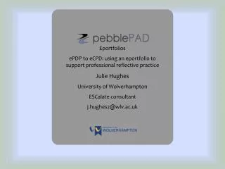Eportfolios ePDP to eCPD: using an eportfolio to support professional reflective practice