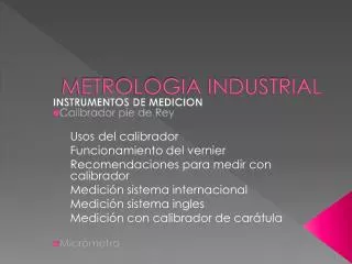 metrologia industrial