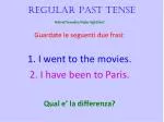 Italian Grammar: Past Tense Usage - slide 1