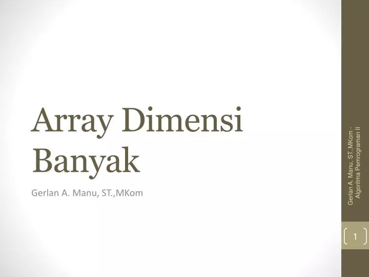 array dimensi banyak