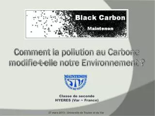 comment la pollution au carbone modifie t elle notre environnement