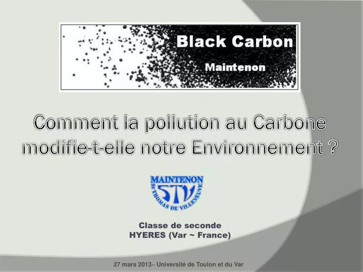 comment la pollution au carbone modifie t elle notre environnement