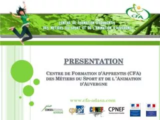 presentation centre de formation d apprentis cfa des m tiers du sport et de l animation d auvergne