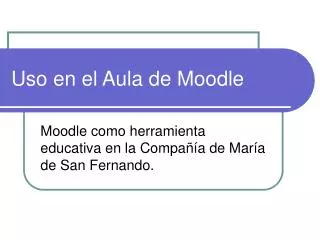 uso en el aula de moodle